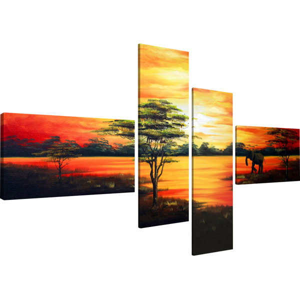 Urban Designs 'Africa' MultiPiece Image Graphic Art Print on Canvas